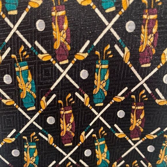 Silk Golf Bags Tie - Designs By A. Rogers - Picture 2 of 5